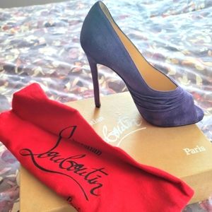 Christian Louboutin- like new purple suede , size 39